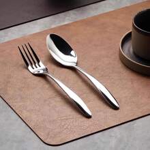 Faux Leather PU Table Placemats, Waterproof Oil-Proof Dining Mat, Heat Insulation Coasters For Home