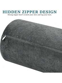 1 件天鹅绒圆柱形颈枕套（无填充物），舒适 - 深灰色 - 查看 7