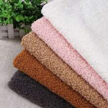 1 Stück 20 x 63 Zoll breiter Uni-DIY-Stoff, Teddy Kurzhaar Plüsch Dekorationsstoff, vorgeschnittene Oblongs für Heimwerken, Nähen, Quilten