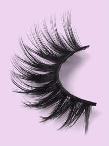 7 Pairs Of Fluffy Artificial Mink Eyelashes Slim False Eyelashes Thick False Eyelashes Curling False Eyelashes 3D Natural False Eyelashes Suitable For Holiday Parties Halloween Christmas False Eyelashes Cat Eye Lashes For Various Occasions - 黑色 - 查看 5
