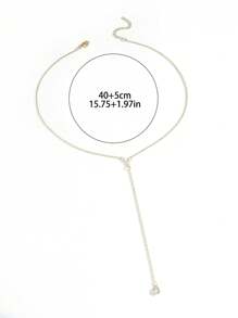 1pc Y-Shaped Sparkling Zirconia Inlaid Clover & Round Pendant Necklace, Women's Birthday & Valentine's Day Gift, Elegant Jewelry Accessory, Suitable For Daily Outfit Matching,Mom,Mother,Mother's Day,Gift