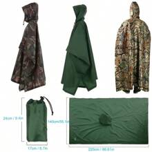 1PCS 3-In-1 Multifunction Travel Waterproof Poncho Outdoors Rain Coat Shelter Camping Mat Backpack Cover Women Men Raincoat