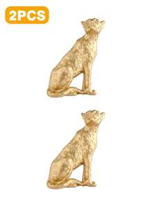 Leopard Design Switch Sticker, Stickers, Wall Decal, Vinyl Decal For Home Decorations, Spring Decoration Items Refresh Your Home, Rama Decoration Stickers Gifts Birthday Graduation - Gold - View 10