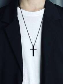 3 件套男士项链套装，钛钢项链，吊坠项链，手链和戒指组合，男士和情侣简约配饰礼物 - 彩色 - 查看 10