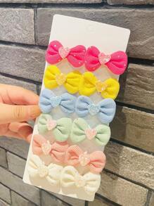 12pcs Multicolor Bow Hair Clips For Girls, Versatile Casual Decorative Hair Clips, Perfect Gift Choice - Multicolor - View 4