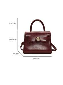 Minimalist Style Flap Square Bag, Vintage Oil Pattern Simple Handbag, Fashionable Versatile Shoulder & Crossbody Bag For Women, Best Mother's Day Gifts Women