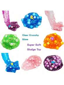1pc Ocean Bubble Slime, Christmas Gift, Crystal Mud, Modeling Clay, Stress Relief Toy - Multicolor - View 4