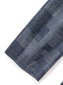 男款针织格纹直筒休闲裤