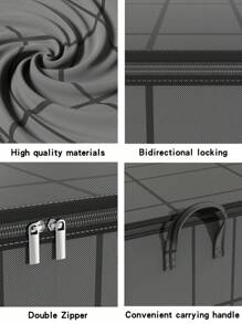 1PC 大容量衣物收纳袋 可折叠衣物收纳袋 家居用品 被子 毛毯收纳袋 大容量衣物 被子防尘袋 立体收纳袋 卧室 衣柜衣物收纳袋 易折叠 节省空间 面料最优 结实 - 黑色 - 查看 10