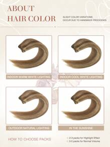 Extensões de cabelo costuradas, cabelo humano real Remy Weft, cabelo humano liso, pacotes de cabelo costurados, cabelo costurado com dupla trama, extensões de cabelo costuradas, cabelo humano para fantasias de Halloween, essenciais para festas, presentes de noiva, presentes de festival