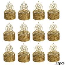 12 boîtes de rangement à bonbons, boîtes d'emballage à bonbons pour mariage, boîtes creuses, boîtes avec couvercle, conviennent pour les rassemblements de vacances, les mariages, les décorations de fête, les décorations de cadeaux pour les amis