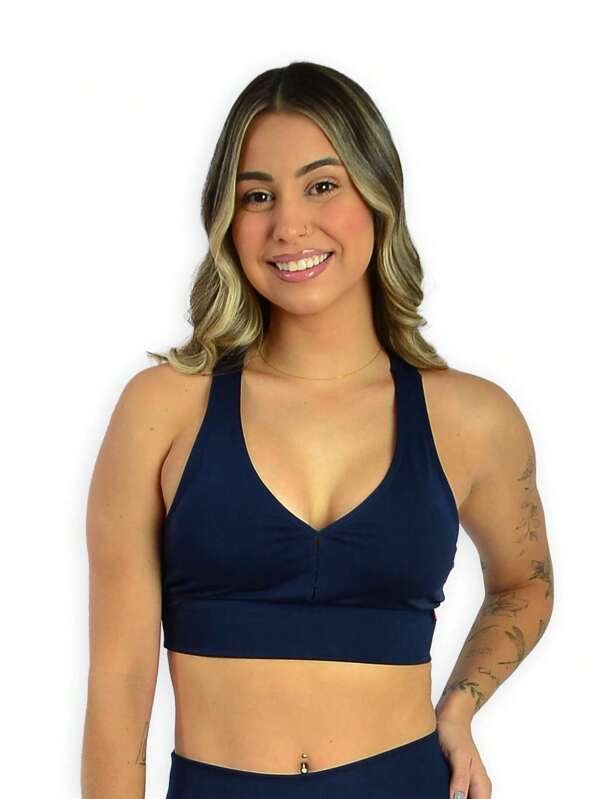 Lavicta Top Nadador Com Bojo Fitness Feminino Academia Zero Transparência- 143-2