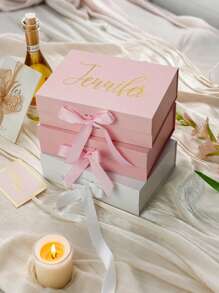 1pc- Custom Name Ribbon Gift Box, Foldable Gift Box, Magnetic Gift Box, Wedding Gift Box, Custom Name Bridesmaid Gift Box, Custom Gift Box With Lid And Ribbon Gift, Personalized Wedding Gift With Bridesmaid Gift Box And Design Your Own Birthday, Valentine's Day, Bridal Gift, Perfect For Giving Gifts On Your Wedding Birthday Or Any Other Occasion, Ornamental,Reusable,Multi-Functional,Stylish,Exquisite,High-Quality,Custom,Personalized,Unique,Ideal Gifts For Her,Her,Girlfriend,Mom,Family,Friends,,School Students,Workers,Office,Tea Room,School,Home,Warm Ambience, Autumn Home Refresh,Home Harmony