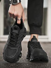 Men's Casual Air Cushion Sports Shoes, Comfortable Shock Absorption And Non-Slip Design Running Shoes, Suitable For Outdoor Sports And Daily Wear