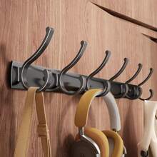 1pc Aluminum Alloy No-Drill Wall Mount Sturdy Hanger Hook, Entryway & Kitchen & Bathroom Storage Hooks,Bathroom Shelf,Hangers Hooks Hanger,Wall Pictures,White Hook,Black,Sticky Wall Hooks,Purse Hanger Wall,Wall Hangings,Picture Frame Hooks,Wall Picture Frame,Wall Hooks Self Adhesive,Hooks,Hook,Wall Hooks,Bathroom,Towel Holder,Hooks,Wall Hooks,Hooks,Wall Hook,Door Hanger