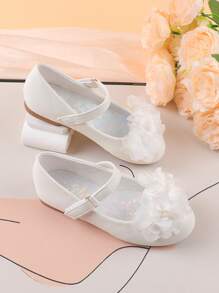 فستان أبيض للفتيات لمناسبات رسمية، أحذية كاجوال سوداء بنعل ناعم،أحذية ماري جين زهرية لفتاة الحفلة في حفل الزفاف أو الرقص أو البالية،أحذية مناسبة للأطفال بجميع المقاسات