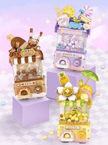 LOZ 积木迷你拼图玩具、可爱食物分配器、儿童生日礼物、书桌装饰、男孩和女孩的学习用品 - 彩色 - 查看 4