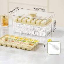 1 个带盖冰块托盘、自制制冰机模具、密封冰储存盒 - 彩色 - 查看 8