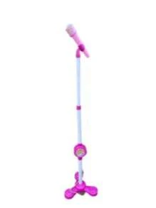 Microfone Karaokê Suporte Microfone Instrumento Musical Infantil Guitarra Luz De Palco Brinquedo - 048 - Visão 3