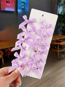 12pcs Girls' Minimalist Sweet Mini Butterfly Hair Clips