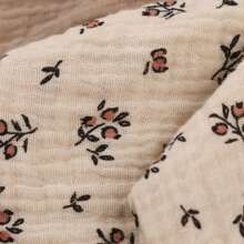 1pc Soft Printed & Plain Texture Crochet Animal Head Baby Comforter Blanket - Multicolor - View 9