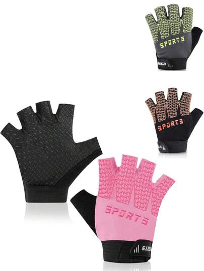 Kids Sports Gloves, Kids Half Finger Gloves, Kids Boys & Girls Cycling Gloves, Kids Fishing Gloves (Suitable For Cycling, Camping, Fishing And Other Outdoor Activities)