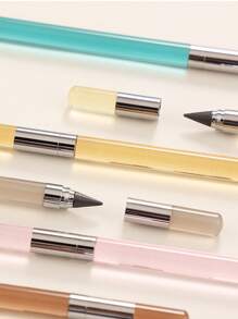 1pc Simple Fashion Not Easy To Break Free Sharpening Pencil Acrylic Pencil Bar Office Learning Essential