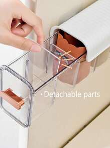1PC Wall-Mounted Storage Box Drawer Underwear Organizer Divider, Wall Mount 6 Cell Drawer Storage Boxes And Plastic Organizers For Lingerie, Socks, Ties, Data Cable, Spices Organization