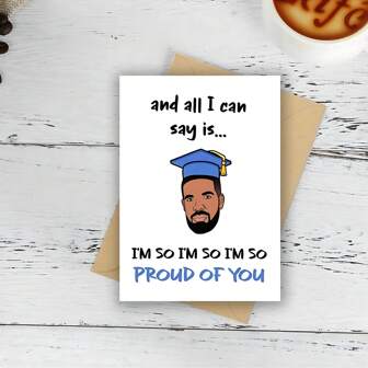 1张“我为你感到骄傲”，送给男朋友的祝贺卡，为你感到骄傲，毕业卡趣味十足，送给她、送给他的毕业礼物，祝贺卡，大学毕业卡，毕业快乐