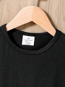 Young Boys Simple Letter & Bulldozer Clover Print Short Sleeve T-Shirt, Summer St. Patrick's Day