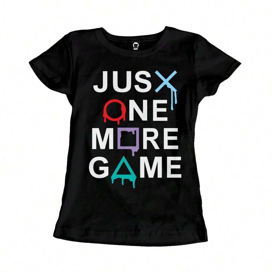 Playera manga corta de algodón de mujer para fan de los videojuegos y el playstation - Negro - Ver 1