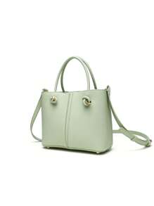 Women's New Black Mini City Handbag & Shoulder Bag, High-End Fashionable & Versatile Bucket Bag - Mint Green - View 2