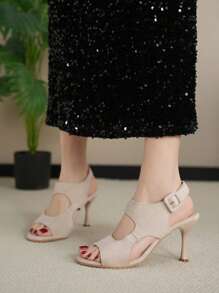 New Classic Beige High Heel Pointed Toe Casual Fashion Versatile Women Pumps, A Must-Have - View 4