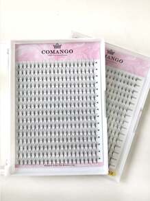 CoMango 300Fans C/D 7D Wispy Premade Fans Mi nối dài 0.07MM Lông mi giả dạng lông chồn nhọn Mi giả Wispy 3D Nga Volume Mi nối dài từng sợi, Cụm mi, Lông mi riêng lẻ, Lông mi, Lông mi giả - màu đen - Xem 5