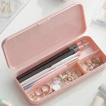 1pc Cosmetics Storage Box Dressing Table Table Large Capacity Makeup Brush Lipstick Eye Shadow Powder Puff Student Multi-Function Pencil Box