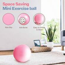 1pc Mini Fitness Ball, 9 Inch Anti-Burst And Anti-Slip Mini Pilates Ball For Stability, Fitness, Physical Therapy, Stretching And Core Strength Exercises At Home Gym And Office