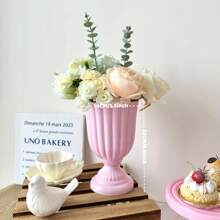 macetas de arreglo de flores para centro de mesa, decoraciones de mesa, florero de plástico, decoración del hogar, boda,, Navidad, 1. - Rosa Pálido - Ver 2