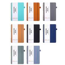 A6 Alphabetical Index Password Notebook 1pc Minimalist Style With Glossy Finish, Customizable Perforated Pages, Plain Ruling For Business And School,School Supplies,Back To School - Multicolor - View 4