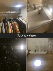 1pc/3pcs/6pcs Motion Sensor Under Cabinet Light, USB Rechargeable Round Night Light, Warm/White Available, For Bedroom, Kitchen, Hallway, Closet, Bedside, Office Space Lighting, Portable Lamp With Magnetic Attachment, Soft Lighting