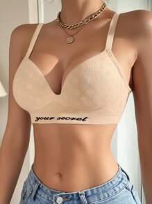 Set de 3 sujetadores inalámbricos con efecto push-up, ropa interior minimalista y transpirable de uso casual para mujeres