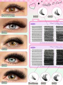 600 件 D-Curl 9-18MM 5MM 底部混合 DIY 睫毛延长套装 DIY 下睫毛睫毛书大容量柔软单个簇睫毛打造蓬松自然纤细 Y2k 蝴蝶元素粉色底卡外观在家持久 DIY 睫毛胶水、DIY 睫毛镊子（下睫毛+30D+40D+60D+80D）睫毛簇套装、睫毛、睫毛、假睫毛 - 黑色 - 查看 4