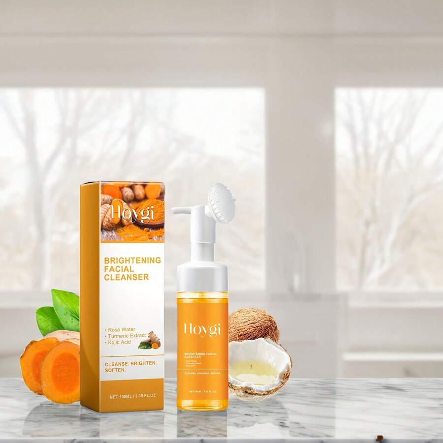 Turmeric Face Wash Duo - 2 Bottles, Deep Cleansing & Blemish Reduction, Hydrating And Brightening For All Skin Types.Hydrating Turmeric Face Wash – Perfect Mother's Day Gift