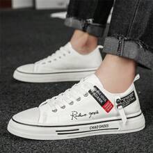 New Classic Anti-Slip Wear-Resistant Lightweight Low-Top Canvas Shoes For Male And Female Campus Lovers Black And White, Blue Suitable For Students, Gifts, Festivals, Campus