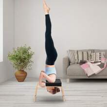 Yoga Handstand Bench, 300 Lb Capacity Yoga Handstand Bench For Home Gym, Handstand Trainer With Wooden Frame And PU Pad, Vertical Yoga Bench For Strength Balance Training, Relieve Fatigue, White Or Black - Black - View 9