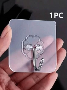 1/10 pièces Crochet adhésif transparent, support de rangement mural multifonctionnel, pour maison, pièce, mur, porte, armoire