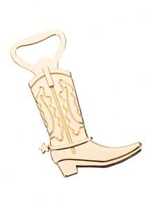 1 pieza/2 piezas Abrebotellas con forma de bota de metal dorado, herramienta creativa de bar para festivales, bodas, fiestas, cervezas, latas, para exteriores, camping