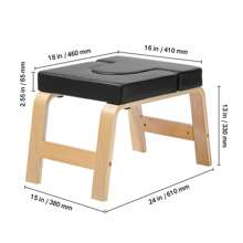 Yoga Handstand Bench, 300 Lb Capacity Yoga Handstand Bench For Home Gym, Handstand Trainer With Wooden Frame And PU Pad, Vertical Yoga Bench For Strength Balance Training, Relieve Fatigue, White Or Black - Black - View 10