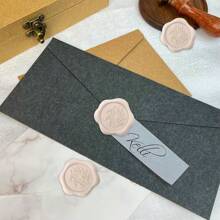 30 PCS Olive Branch Wax Seal Stickers, Wedding Party Invitation Envelope Seals Self Adhesive Wax Stickers For Invitation, Greeting Cards, Gift Wrapping-Beige - Beige - View 9