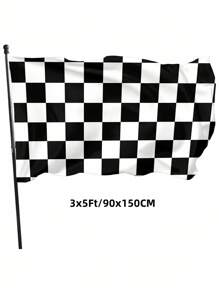 3x5Ft Checkered Black And White Racing Flag, Fade Proof Flags With Grommets, High-Quality Hanging Flag, Room Decor, Garden Flag Decor, Vivid Color, And UV Fade Resistant, Outdoor Holiday Decoration