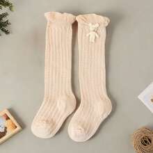Calcetines largos hasta la rodilla para niña, suaves y transpirables, con diseño de oso de verano para niños pequeños. - Multicolor - Ver 5